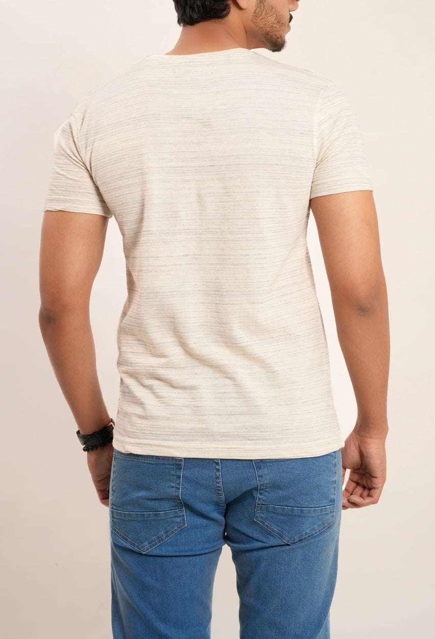Jacquard Textured Slim Fit T-Shirt