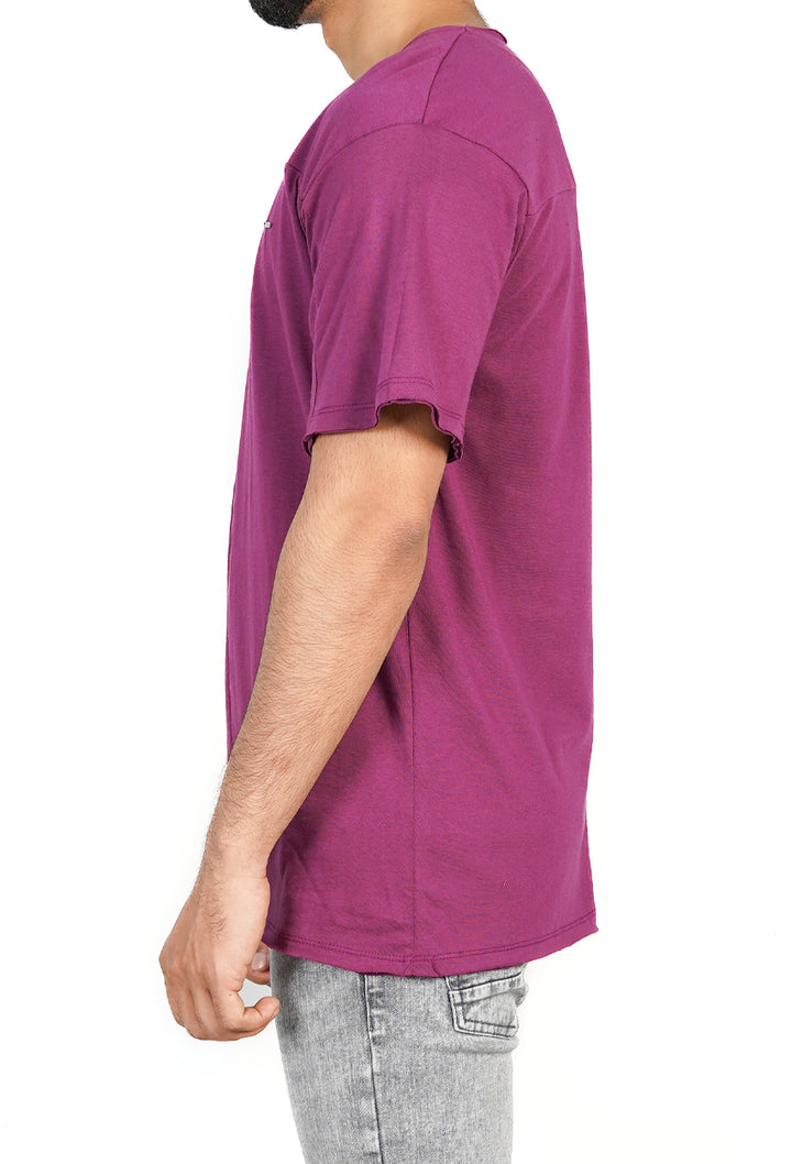 Deep Plum Minimal Detail Tee