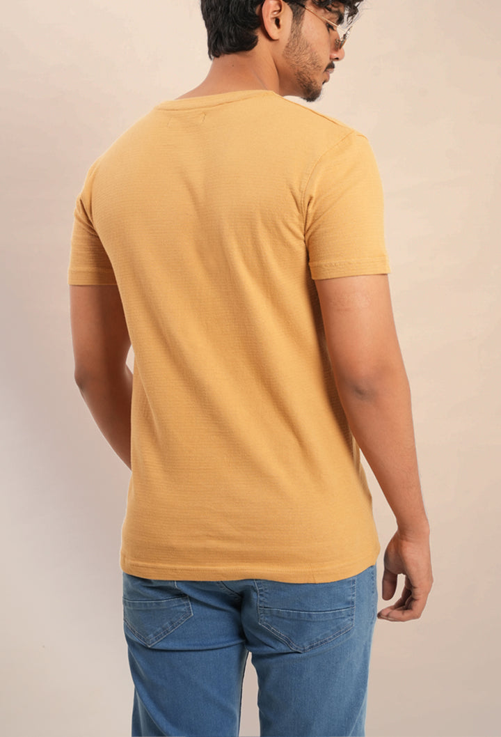 Jacquard Textured Slim Fit T-Shirt