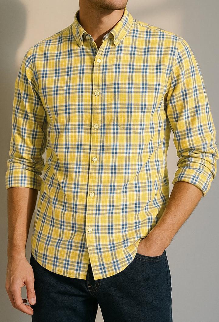 Checkered Regular Collar Shirt