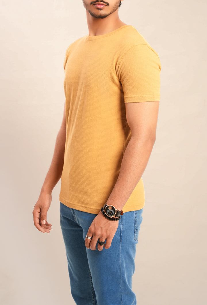 Jacquard Textured Slim Fit T-Shirt