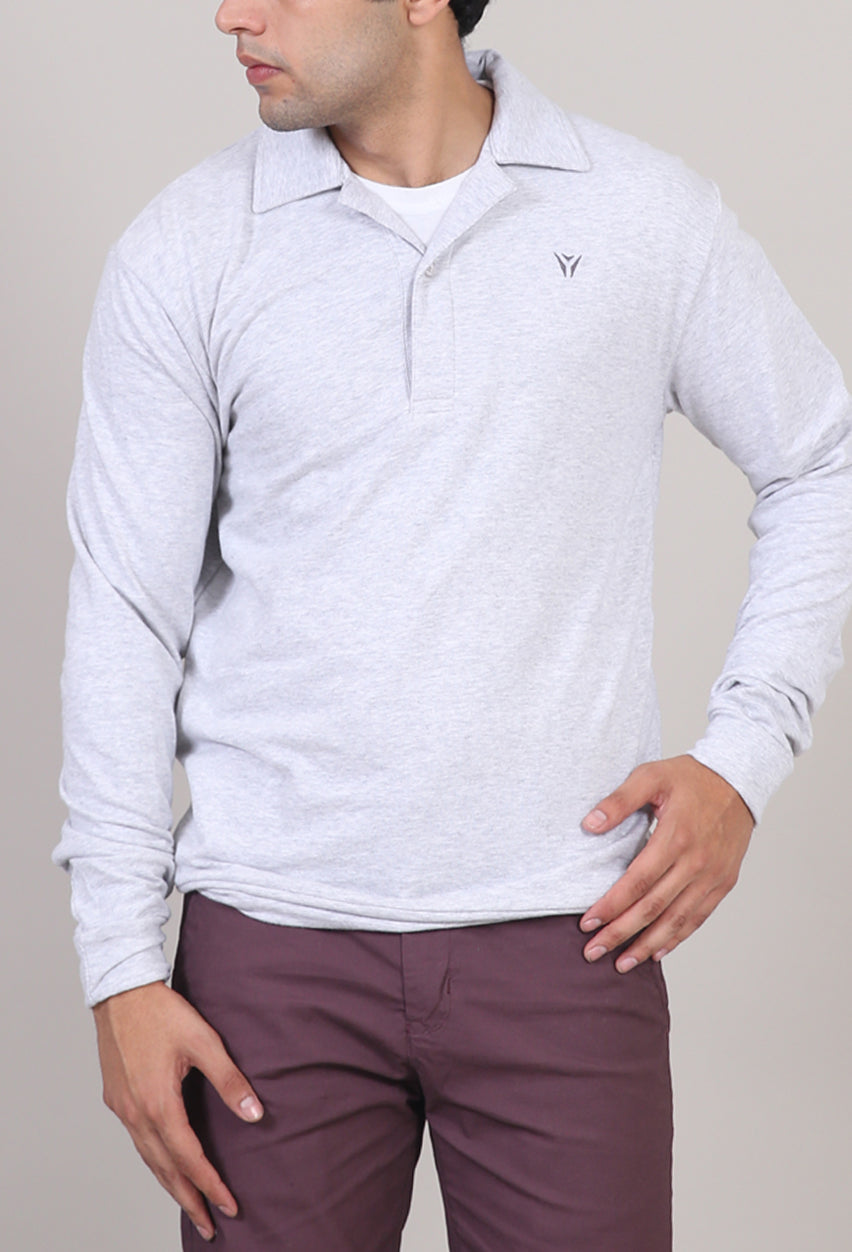Long Sleeves Cuban Collar Polo