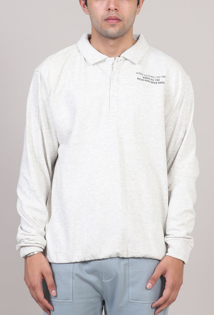 LongSleeves Printed Buttoned Polo