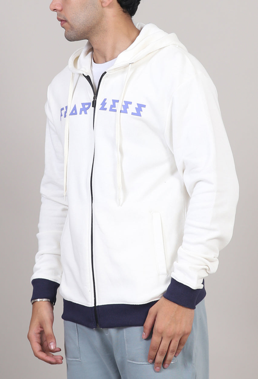 Zipper Printed Hoodie