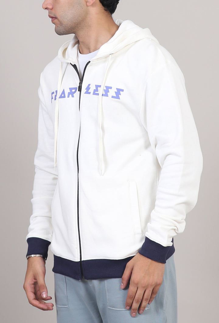 Zipper Printed Hoodie