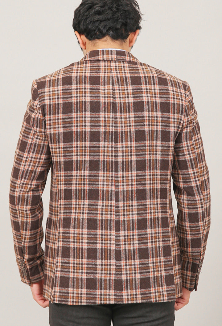 Checkered Woolen Blazer
