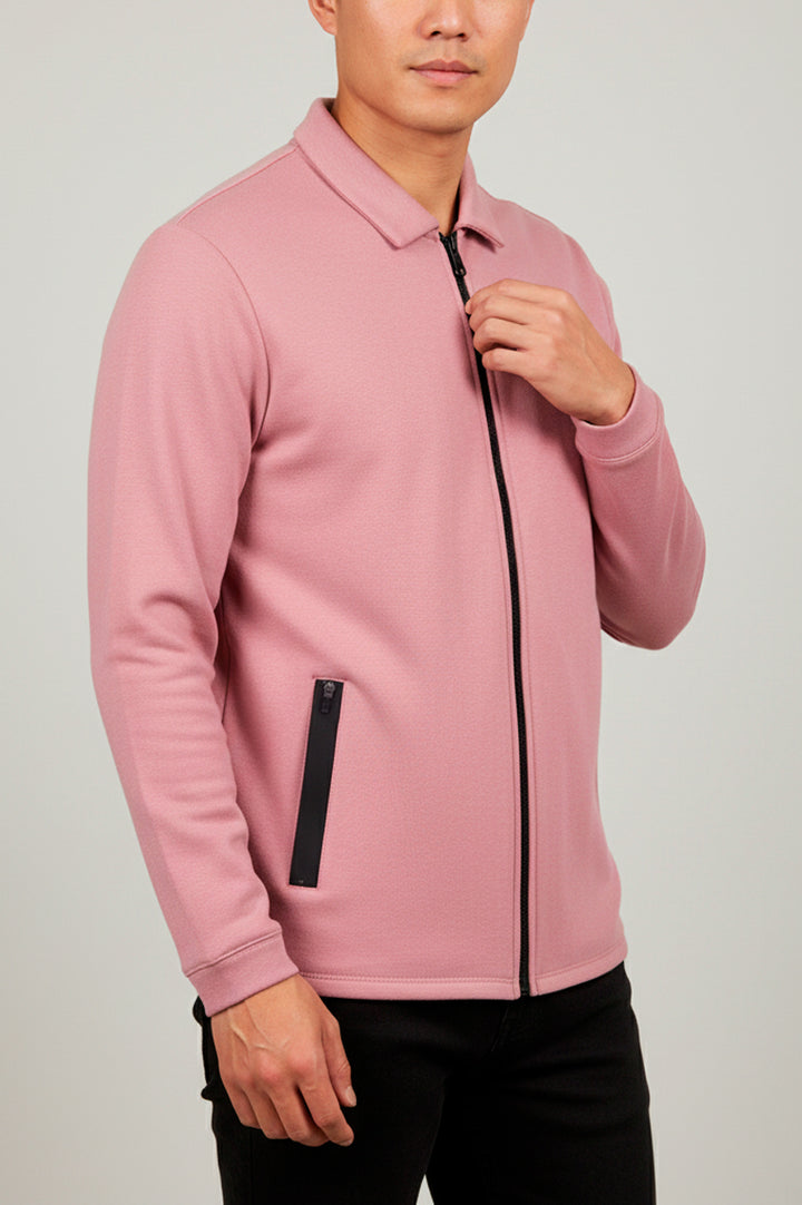 Terry Knitted Collar Zipper