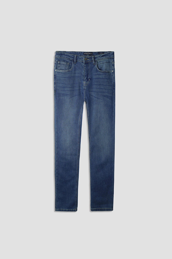 Slim Fit 5 Pocket Blue Jeans