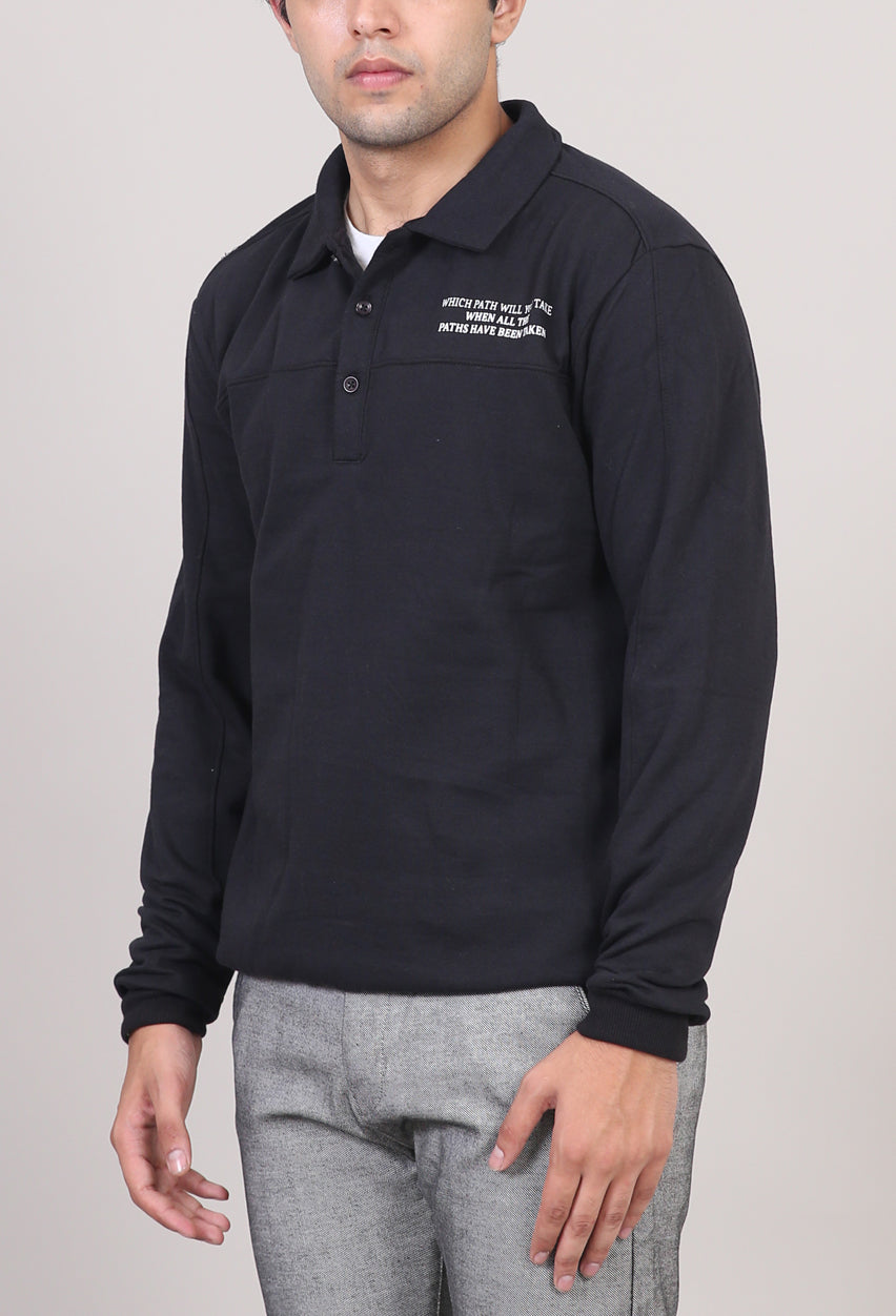 LongSleeves Printed Buttoned Polo