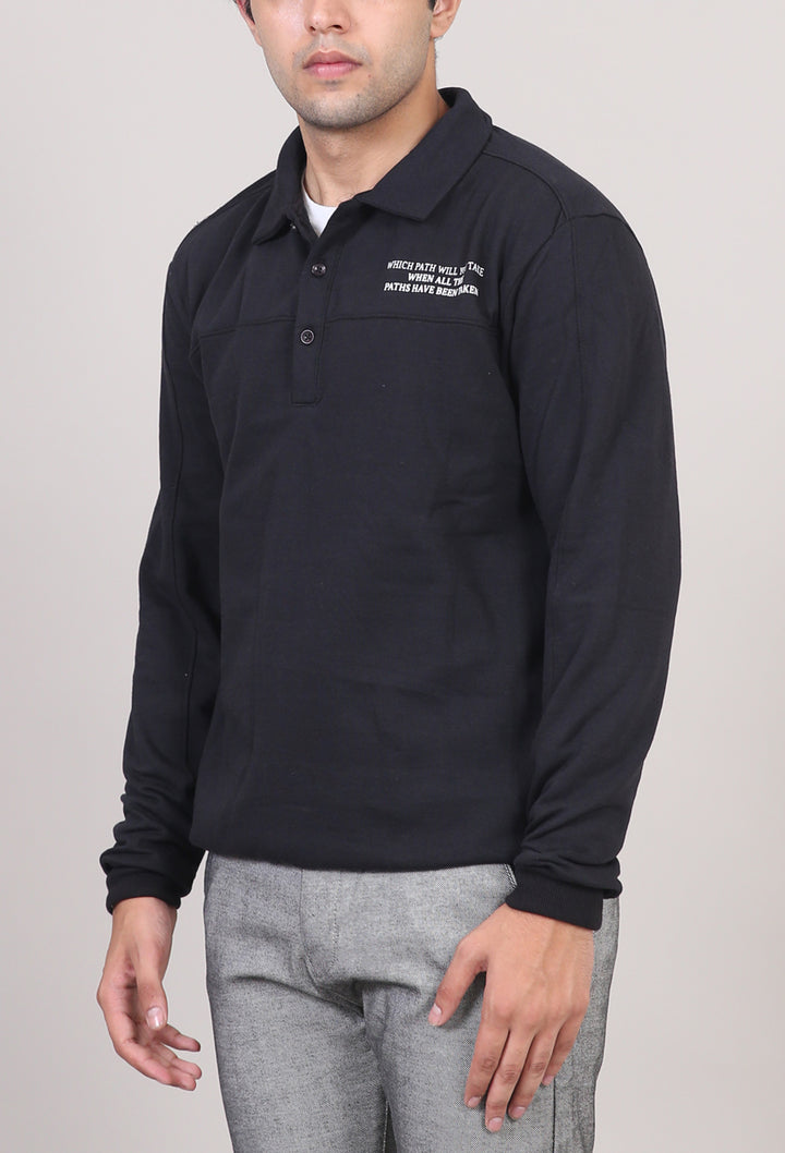 LongSleeves Printed Buttoned Polo