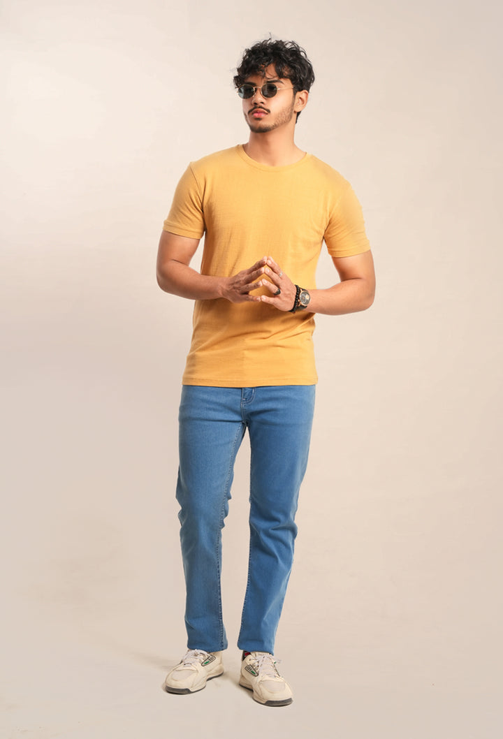 Jacquard Textured Slim Fit T-Shirt
