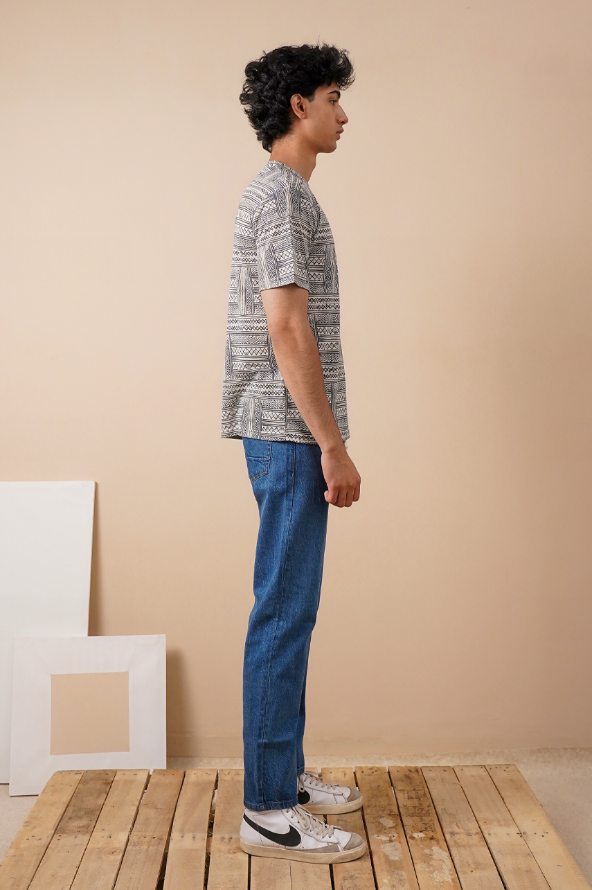 Geometric Print Relax Fit T-Shirt