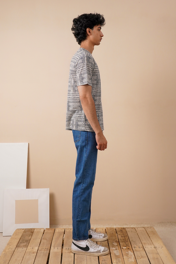 Geometric Print Relax Fit T-Shirt