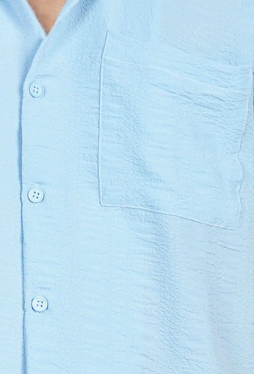 Cuban Collar Oversized Half Sleeves Shirt