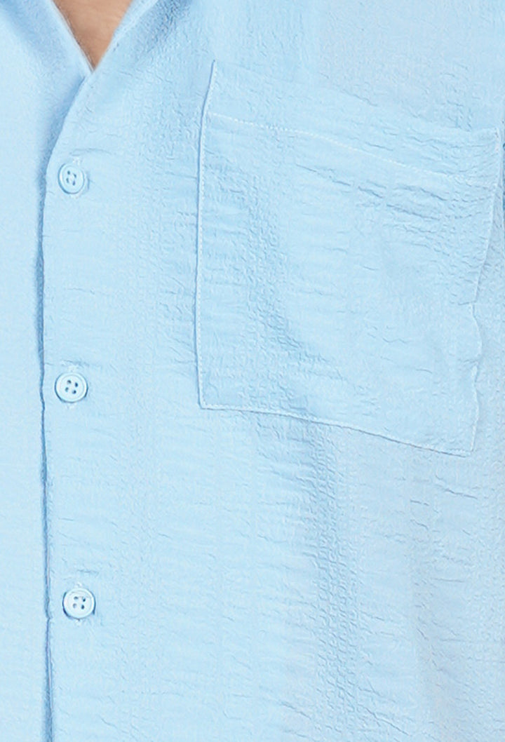 Cuban Collar Oversized Half Sleeves Shirt