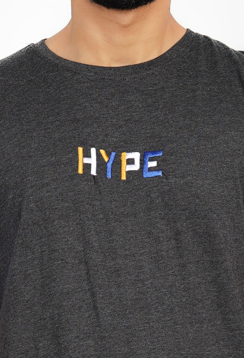 Charcoal Multi-Tone ‘HYPE’ Tee