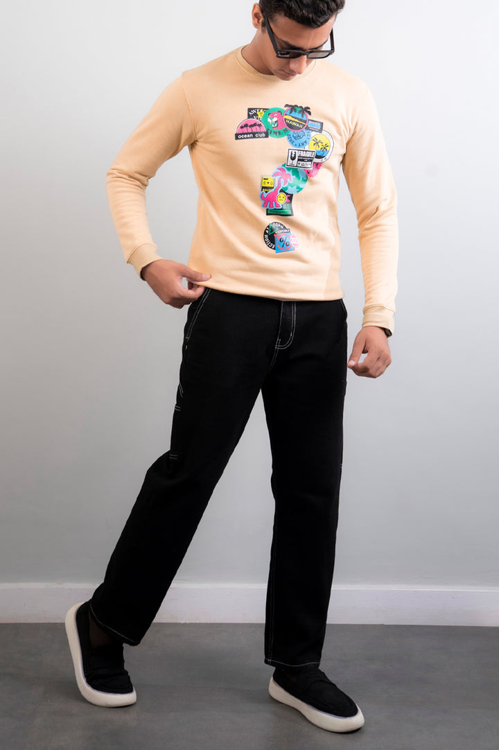 Printed Fleece Sweatshirt 002200-PCH