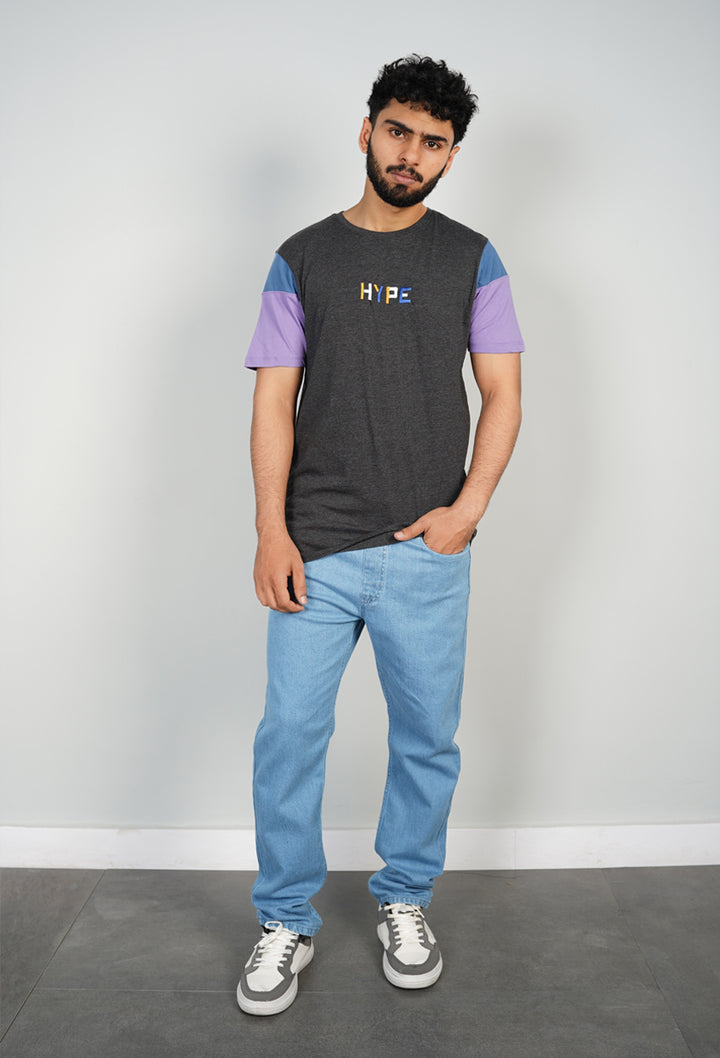 Charcoal Multi-Tone ‘HYPE’ Tee