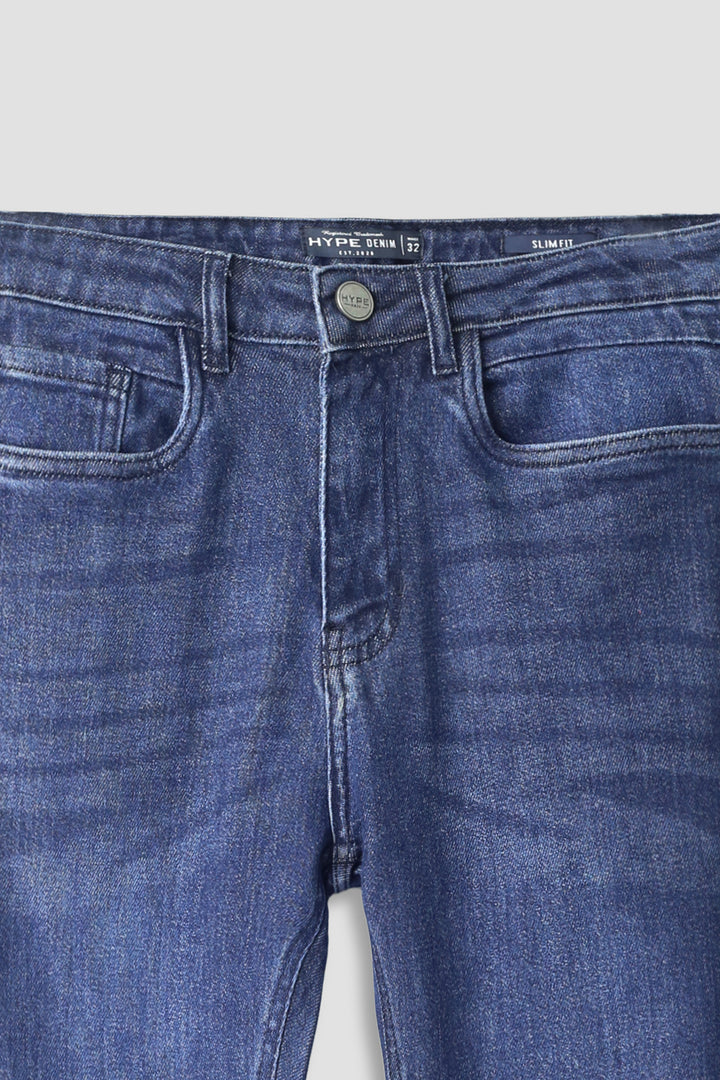 Slim Fit 5 Pocket Blue Jeans