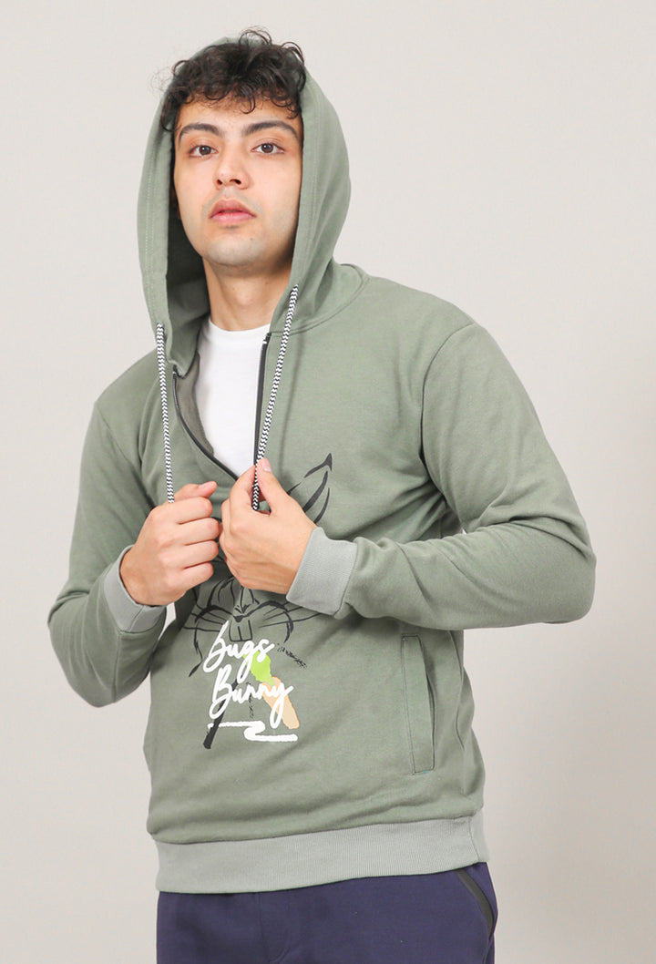 Graphic Half Zipper Hoodie