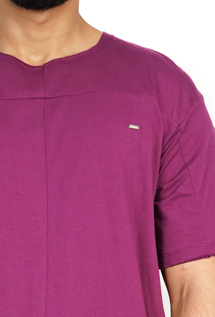 Deep Plum Minimal Detail Tee