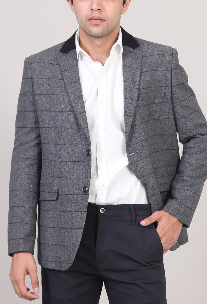 Contrast Collar Lining Blazer