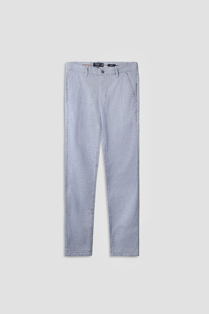 Cross Pocket Smock Gray Cotton Pant