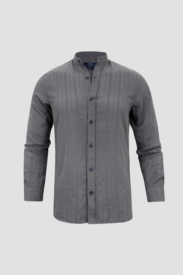 Band Collar Slim Fit Shirt