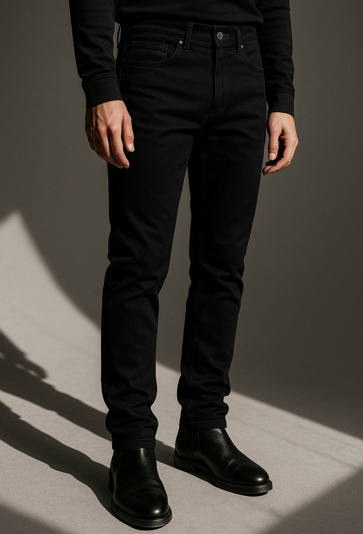 Jet Black Slim Fit Denim Jeans