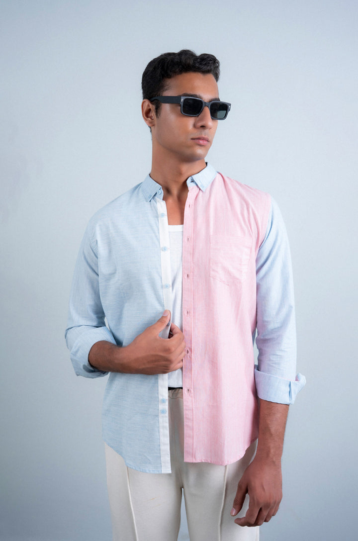 Dual Tone Split Shirt