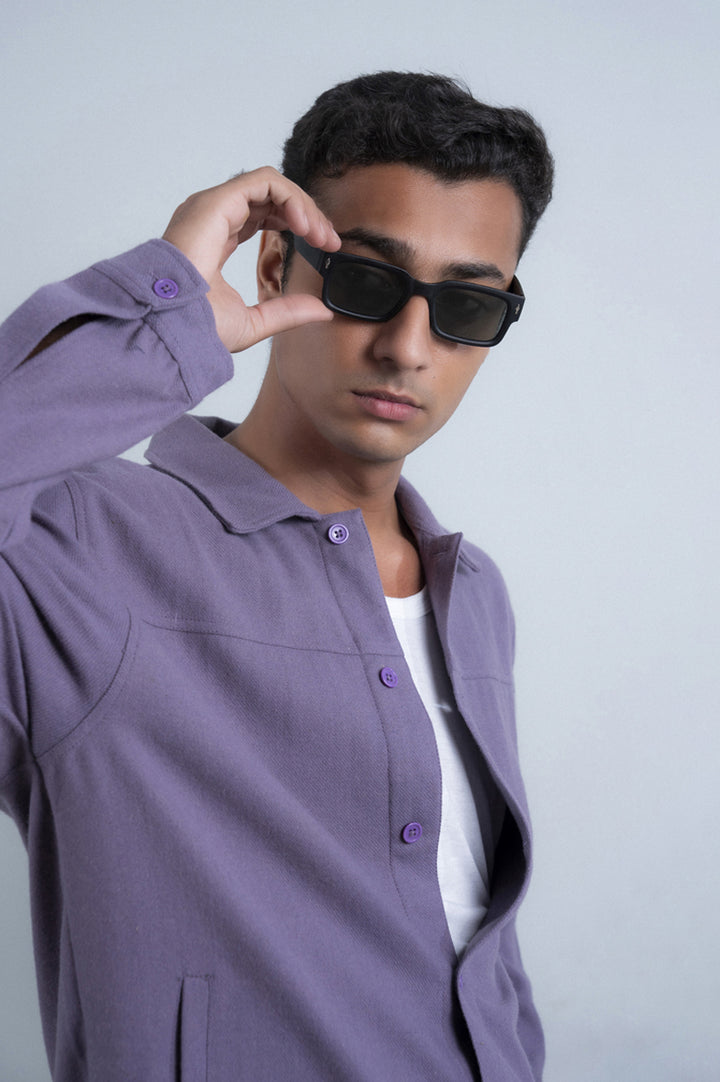 Jacket Style Woollen Over Shirt