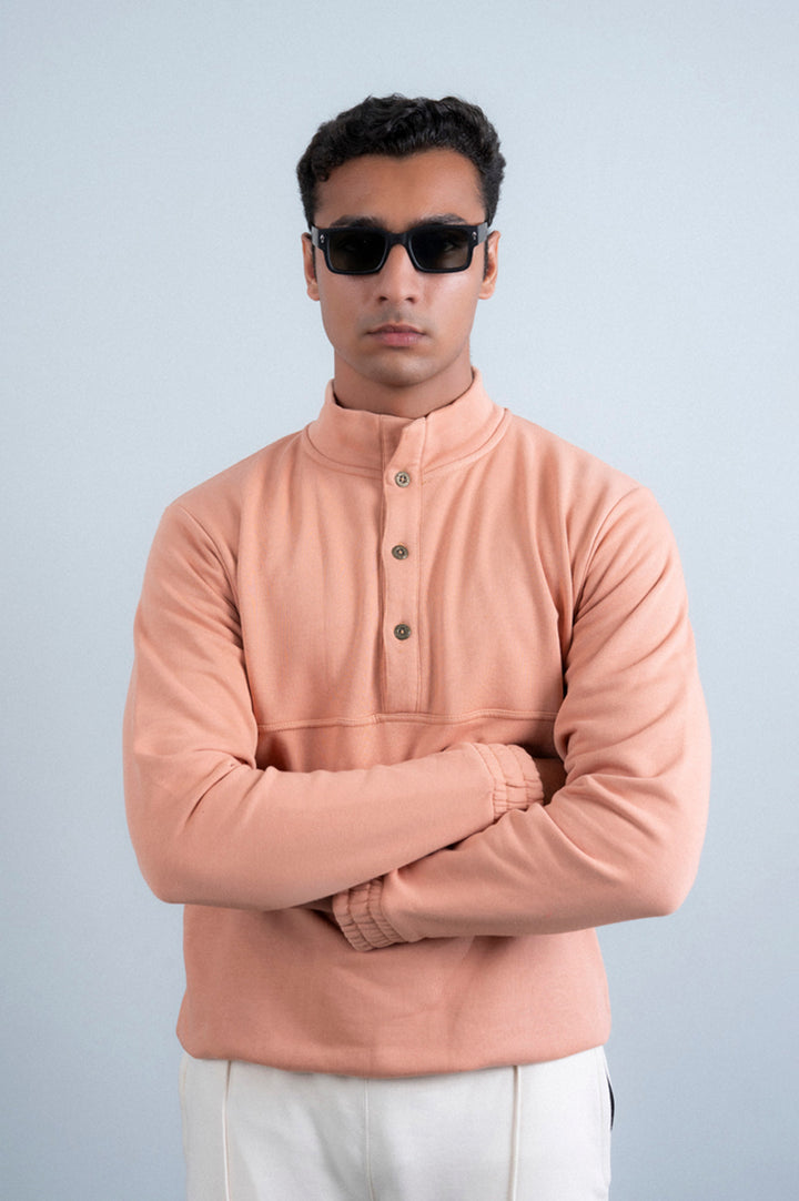 Terra Edge Button Up Mock Neck