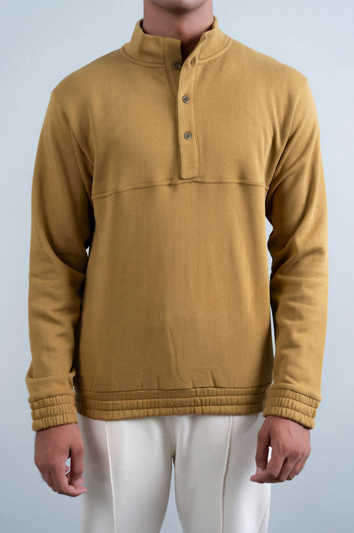 Button Up Mock Neck