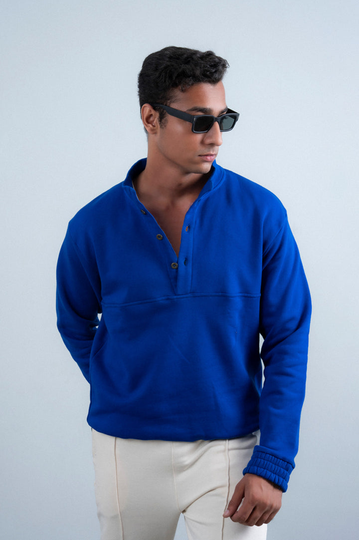 Button Up Mock Neck