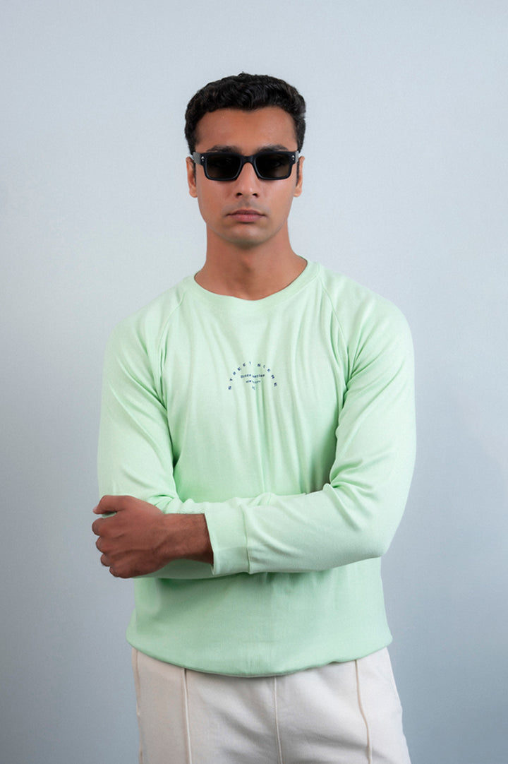 Raglan Sleeves Printed Sweat