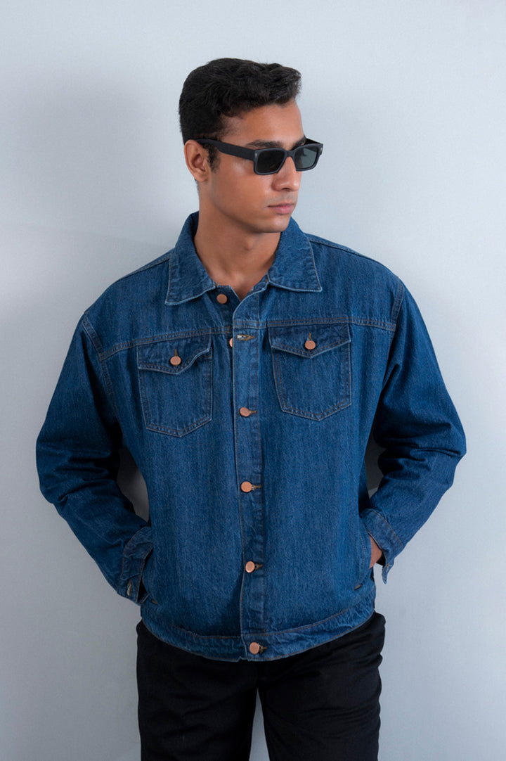 Boxy Button Up Denim Jacket