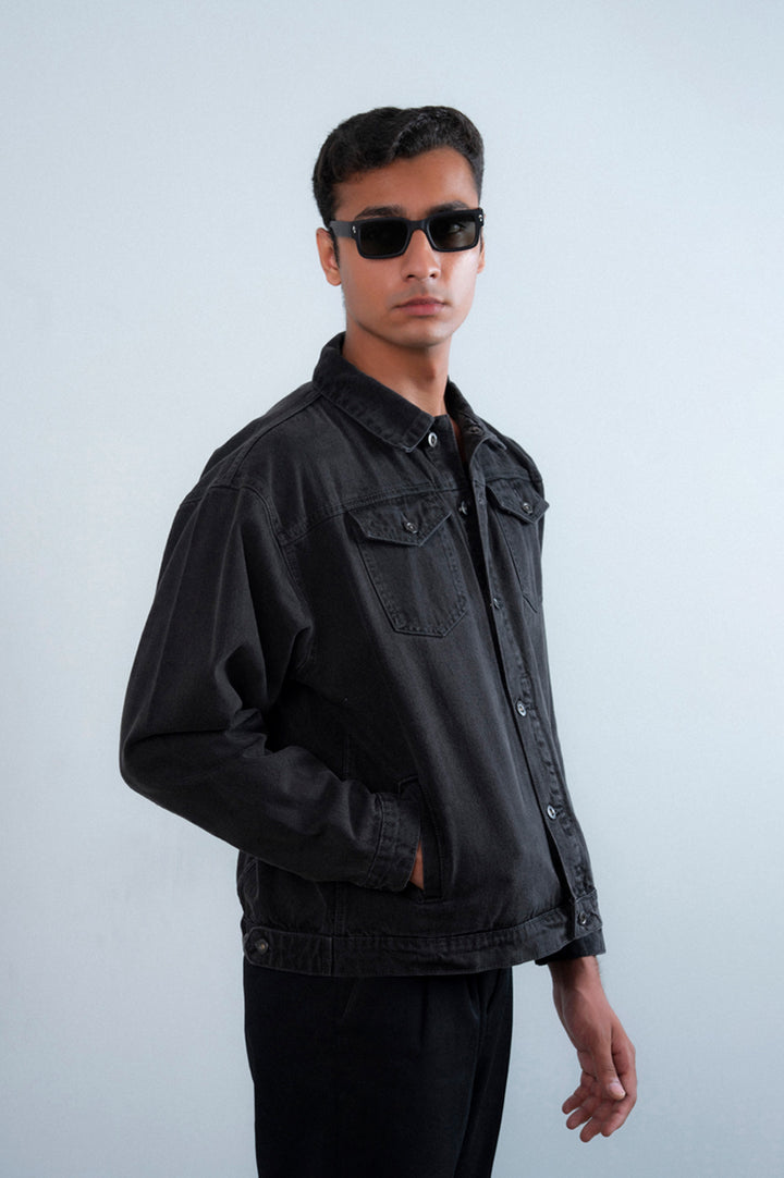 Boxy Button Up Denim Jacket