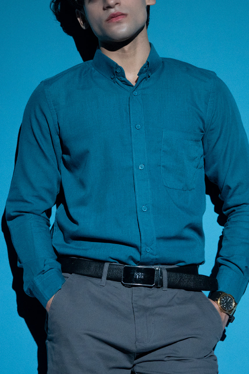 Teal Oxford Button-Down Shirt