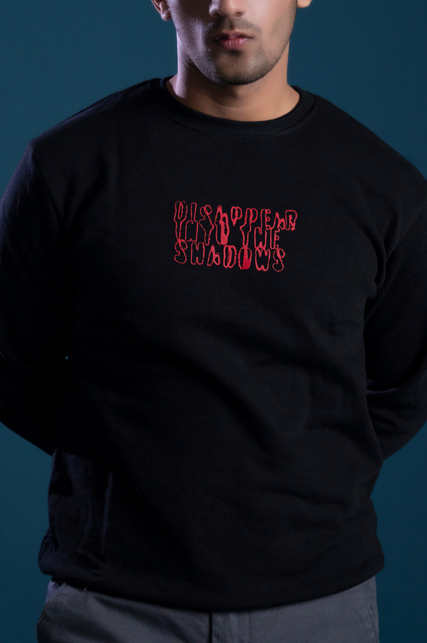 Black Minimal Graphic Sweatshirt