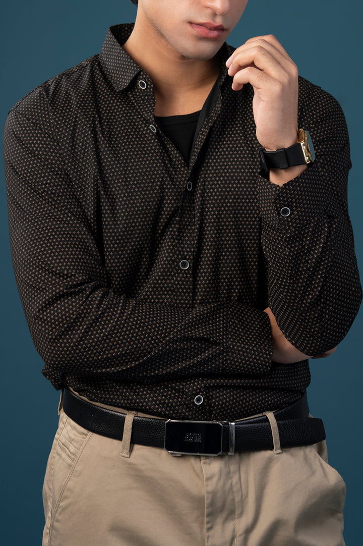 Black Micro Dot Shirt