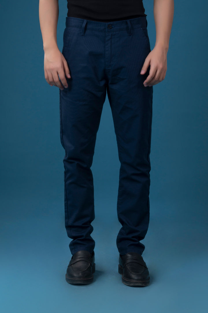 Navy Blue Cotton Chinos