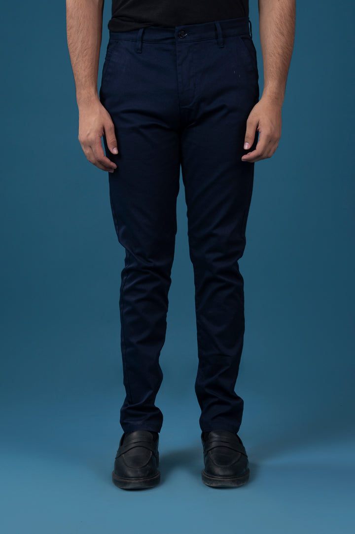 Deep Navy Cotton Chinos
