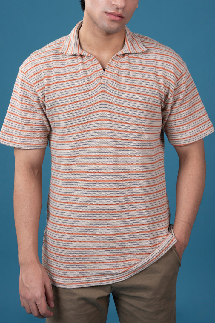 Yarn Dyed Thermal Polo