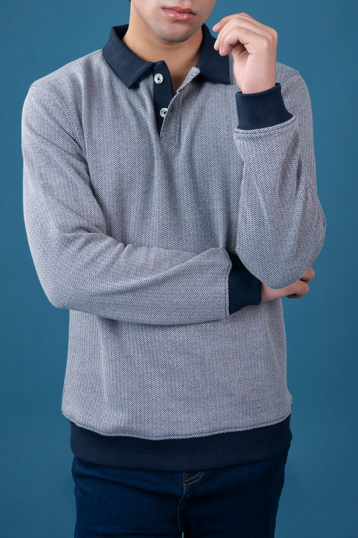 Full Sleeves Herringbone Polo