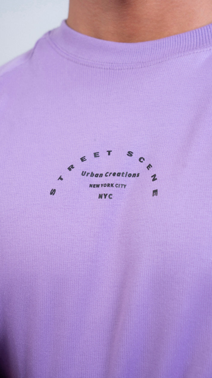 Raglan Sleeves Printed Sweat