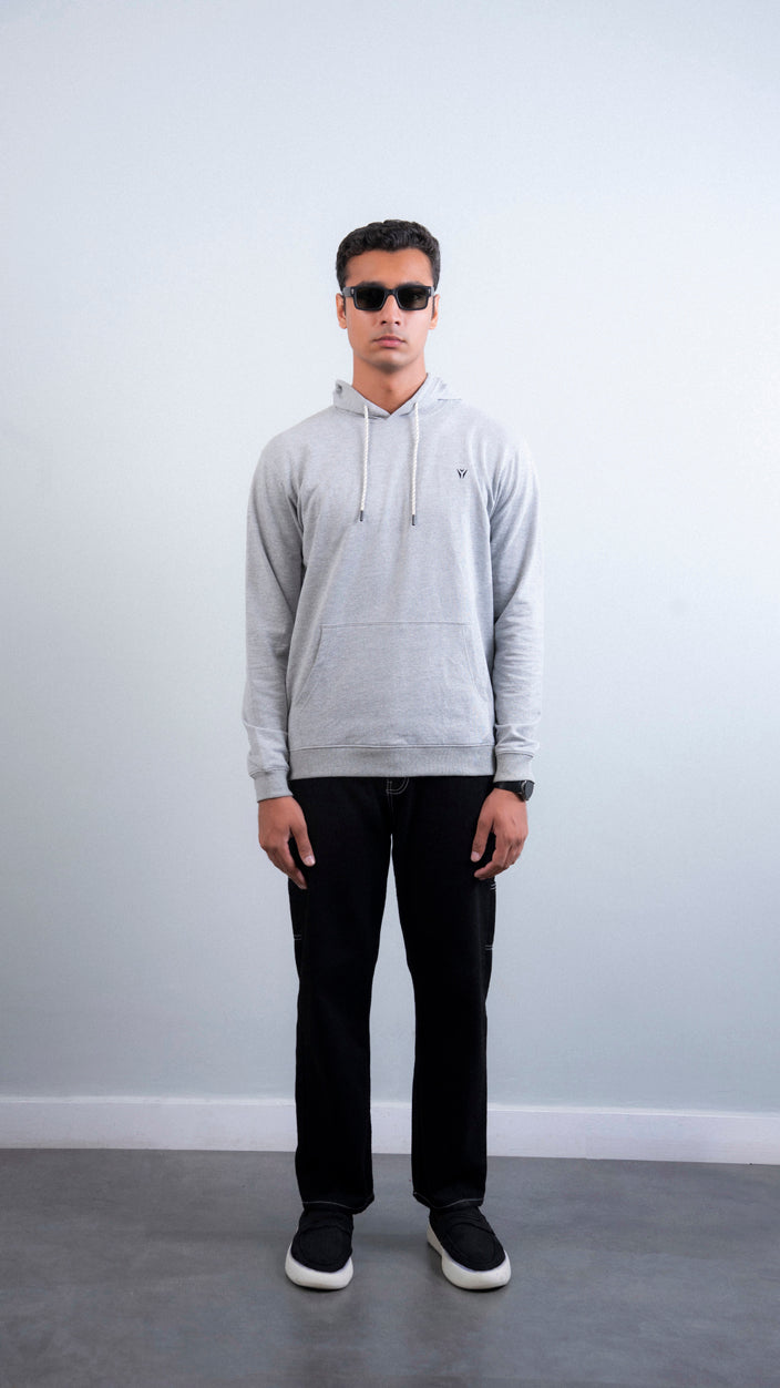 Embroidered Logo Basic Hoodie