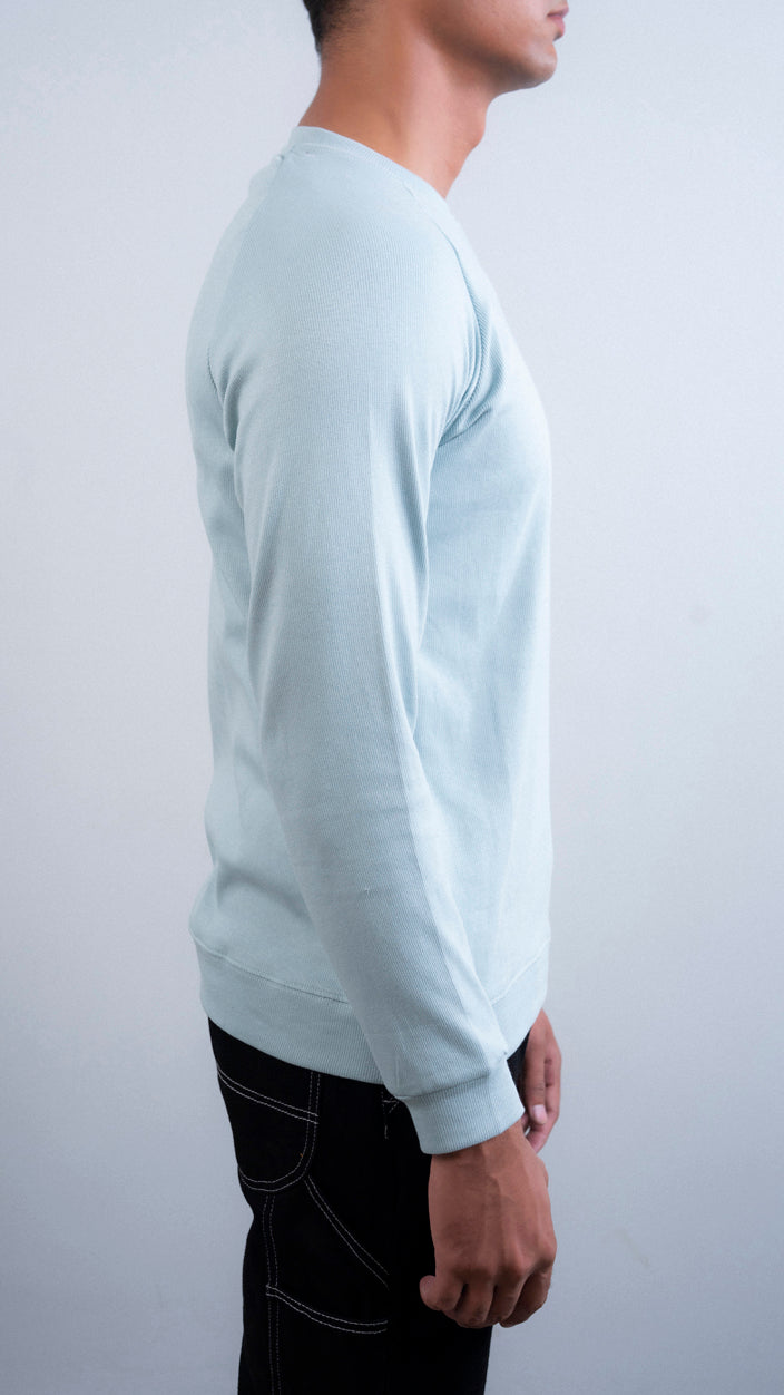 Raglan Sleeves Ribbed Sweat