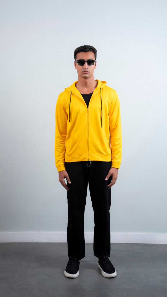 Zipper Dri Fit Printed Hoodie