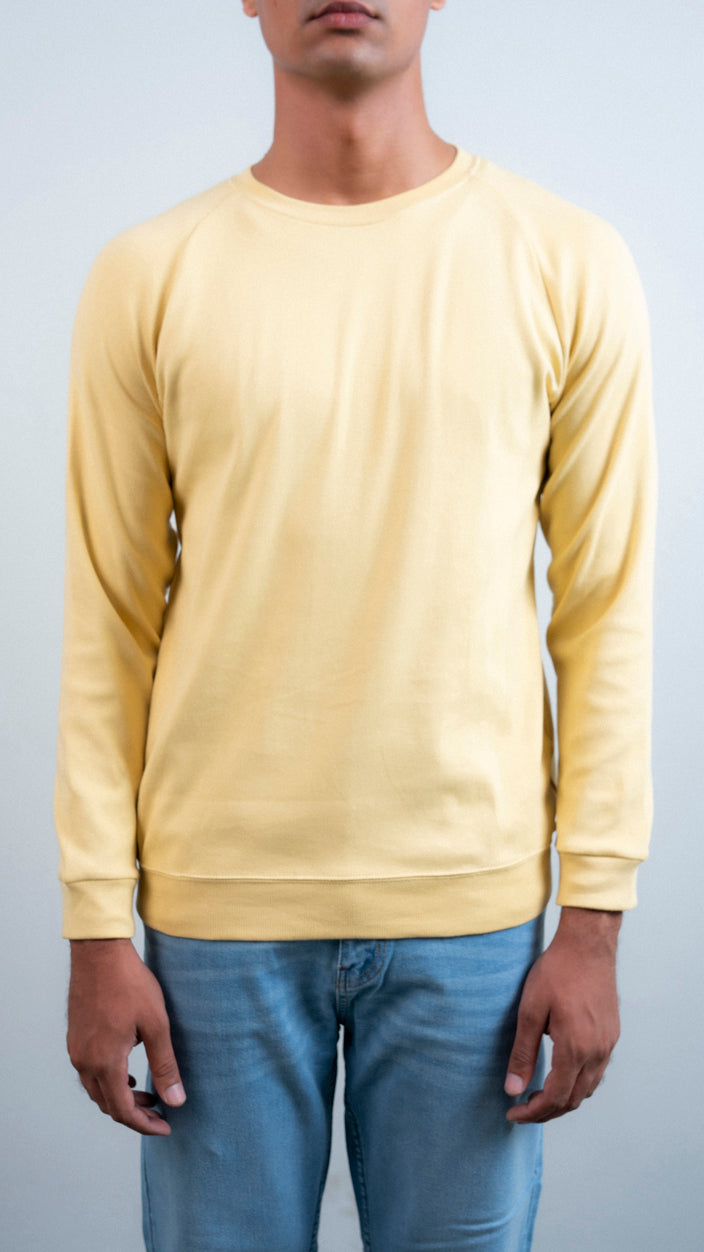Raglan Sleeves Ribbed Sweat