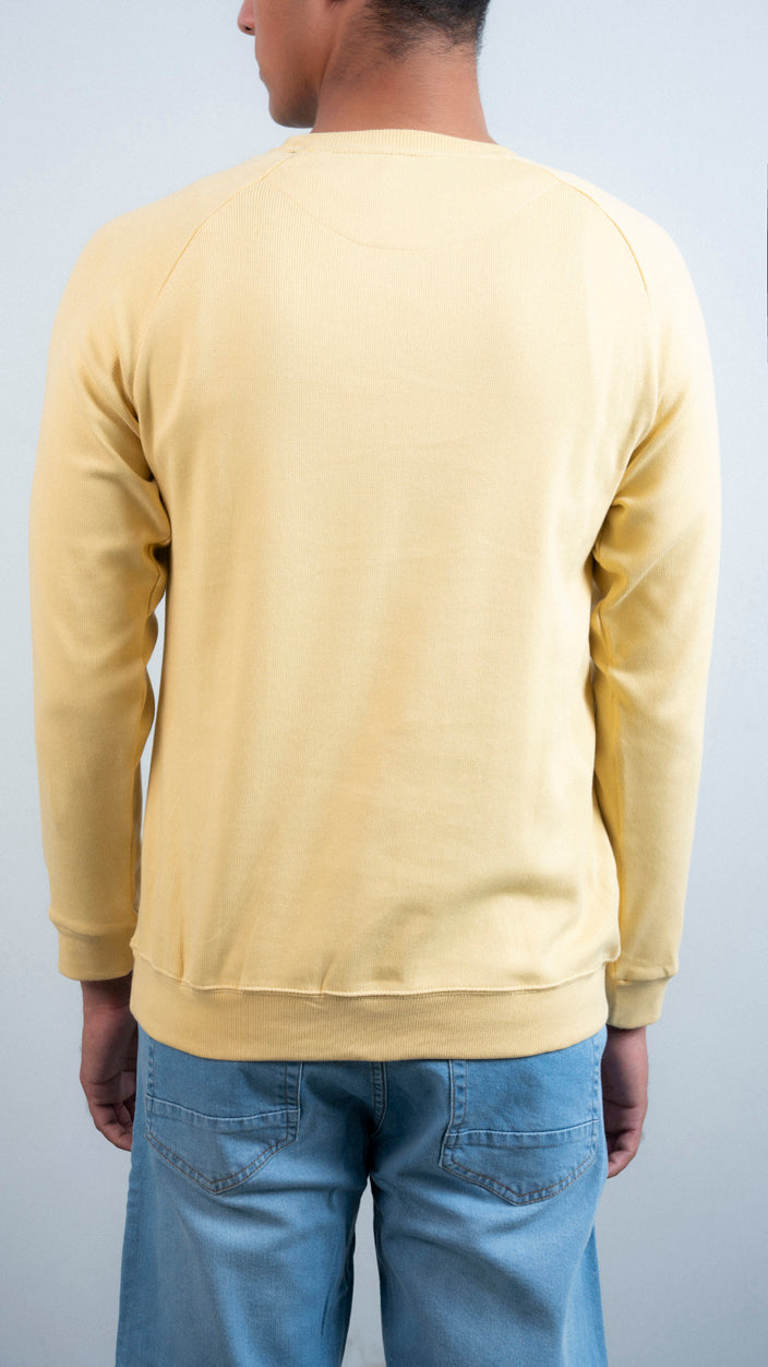 Raglan Sleeves Ribbed Sweat